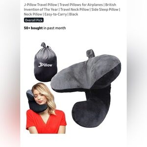 Grey Ergonomic J Travel Pillow